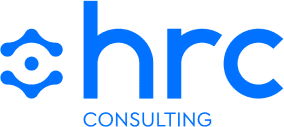 HRC Consulting : Conseil et Accompagnement Stratégique Logo bleu hrc CONSULTING avec symbole géométrique abstrait.